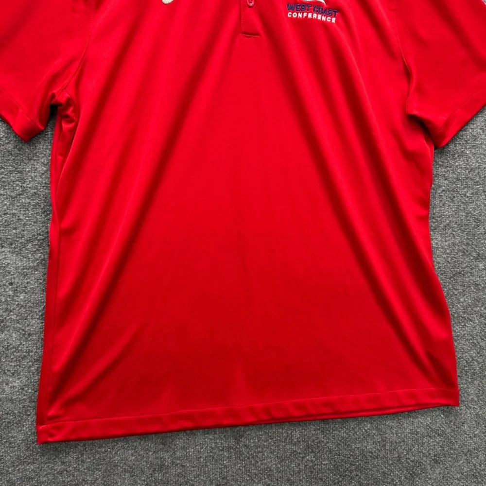 Nike West Coast Conference Polo Shirt Mens XL Red Short Sleeve Golf Athletic